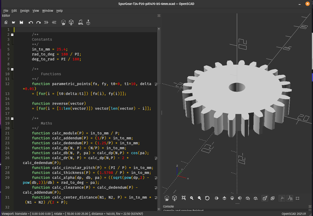 A website for generating the STL of any spur gear imaginable!