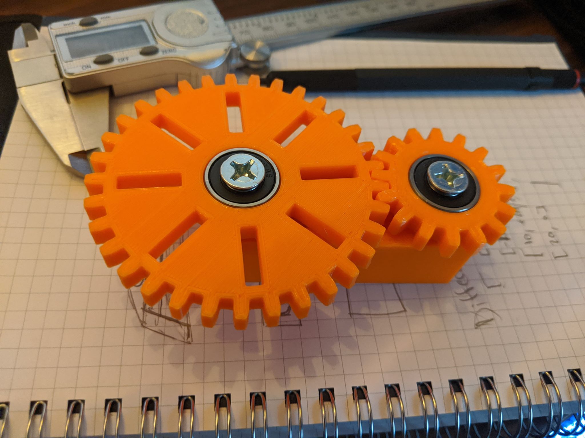 A small library in OpenSCAD that you can use to generate your own spur gear with any parameters.