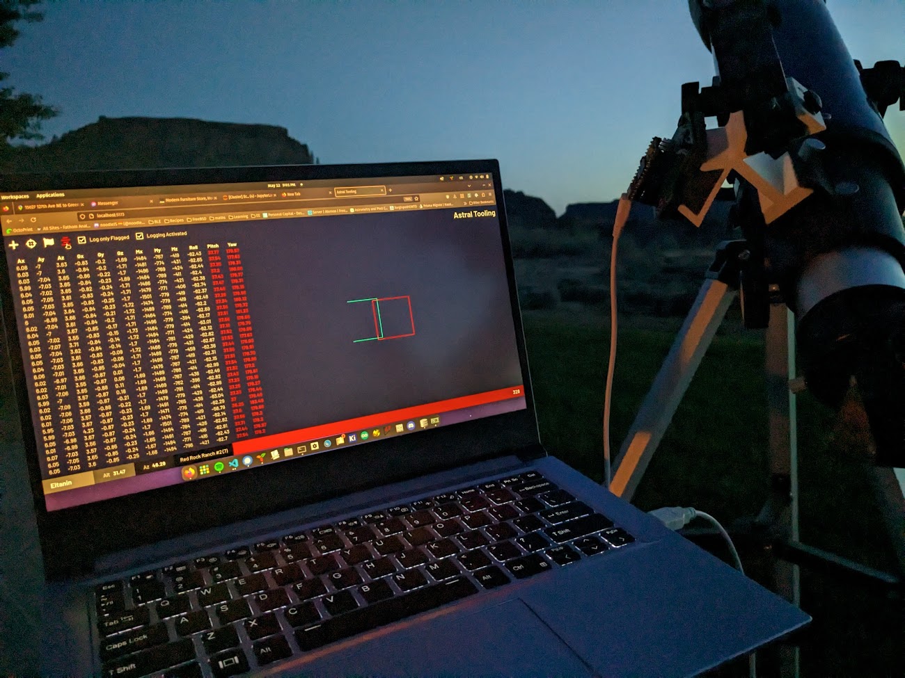 A 3 year project (still in-progress) to create hardware that attaches to your telescope and helps you find things in space. It uses a 9dof IMU to accurately calculate your position in the celestial sphere.